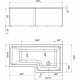 Акриловая ванна Marka One Linea 165x85 см R пристенная, асимметричная