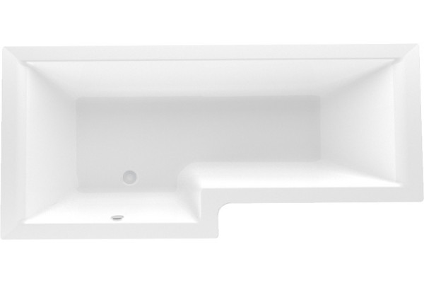 Акриловая ванна Marka One Linea 165x85 см L пристенная, асимметричная