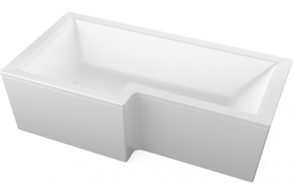 Акриловая ванна Marka One Linea 165x85 см L пристенная, асимметричная