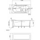 Акриловая ванна Marka One Vita 160x70 прямоугольная, пристенная, объем 170 л.