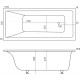 Ванна из искусственного камня Marmo Bagno Алесса 170x75 прямоугольная, объем 230 л.