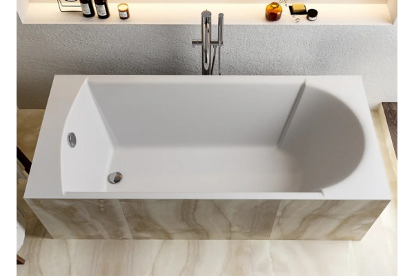 Ванна из искусственного камня Marmo Bagno Глория 170x70 прямоугольная, пристенная