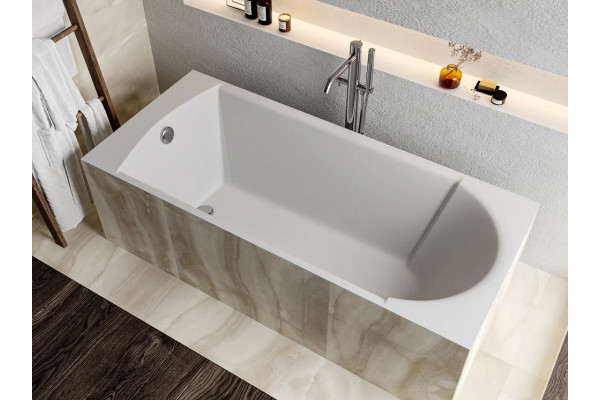 Ванна из искусственного камня Marmo Bagno Глория 170x70 прямоугольная, пристенная
