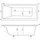 Ванна из искусственного камня Marmo Bagno Алесса 170x70 прямоугольная, объем 200 л.