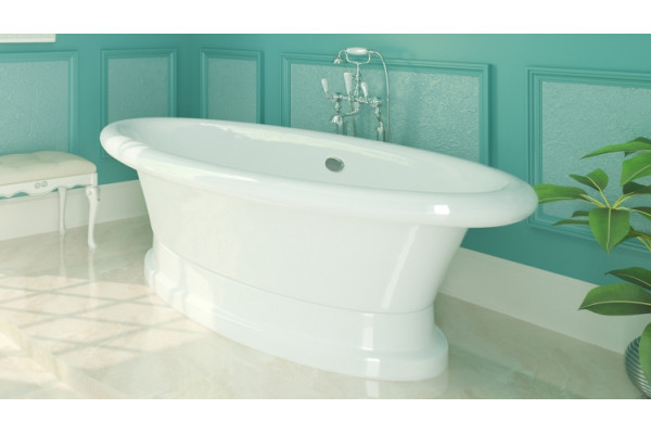 Ванна из искусственного камня Marmo Bagno Аззуро 180x90 отдельностоящая, овальная
