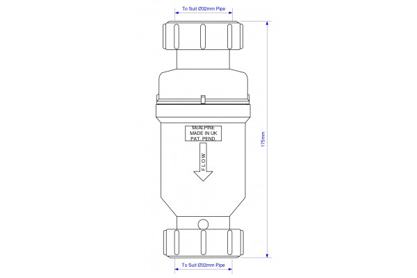 Сифон для раковины McAlpine MRNRV32C-PB белый