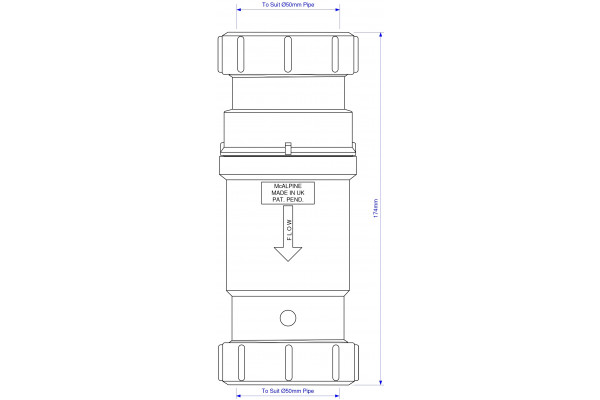 Сифон для раковины McAlpine MRNRV50C-PB белый