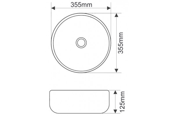 Рукомойник Melana MLN-7078D цвет белый, на столешницу, круглая