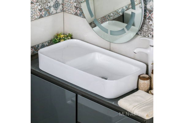 Раковина Melana A572-805 прямоугольная, цвет белый, на столешницу