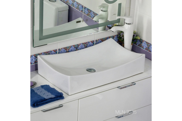 Раковина Melana 7235-805 прямоугольная, цвет белый, на столешницу