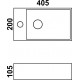 Рукомойник Melana MLN-9048DR цвет белый, прямоугольная