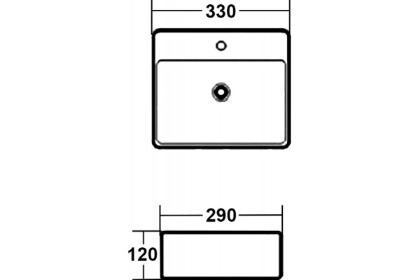Рукомойник Melana MLN-7440A цвет белый, прямоугольная