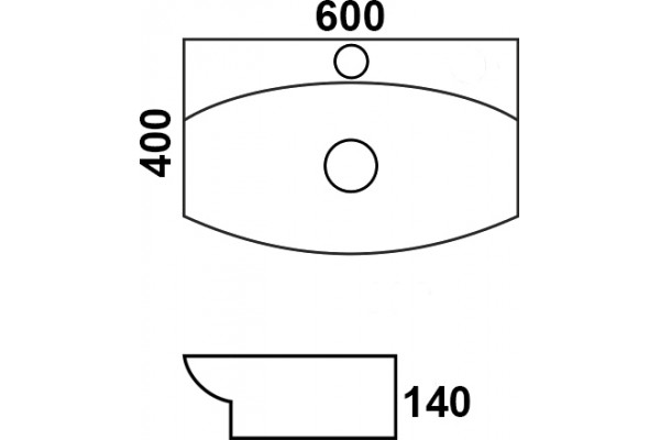 Раковина Melana MLN-78014D цвет белый, полукруглая