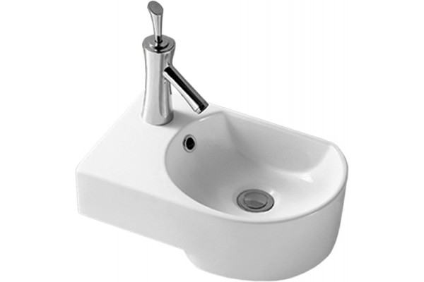 Рукомойник Melana MLN-7954R цвет белый, полукруглая, с переливом