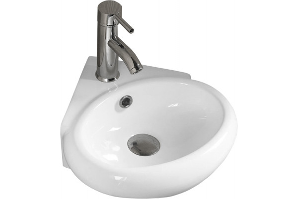 Рукомойник Melana MLN-E604 цвет белый, угловая, с переливом