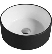 Рукомойник Melana MLN-7078ABW черно-белый на столешницу, круглая