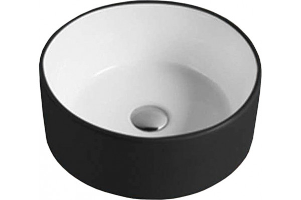 Рукомойник Melana MLN-7078ABW черно-белый на столешницу, круглая