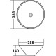 Рукомойник Melana MLN-T4006-B6+B3 желто-красный на столешницу, круглая