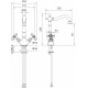 Смеситель Migliore Princeton ML.CUC-851.DO для кухонной мойки, золото, двухвентильный, высота излива 17.1 см