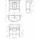 Тумба с раковиной Migliore Bella 25933 oliva в стиле ретро