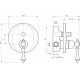 Смеситель Migliore Bomond 26892 С ВНУТРЕННЕЙ ЧАСТЬЮ, для душа, золото, однорычажный