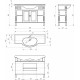 Тумба с раковиной Migliore Kantri 121, decape sabbia, напольная, матовая