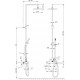 Душевая стойка Migliore Kvant Gold 31861 золото, штанга 159 см