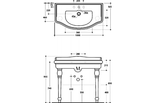 Консоль Migliore Bella 100 напольная золото глянцевая, с полками