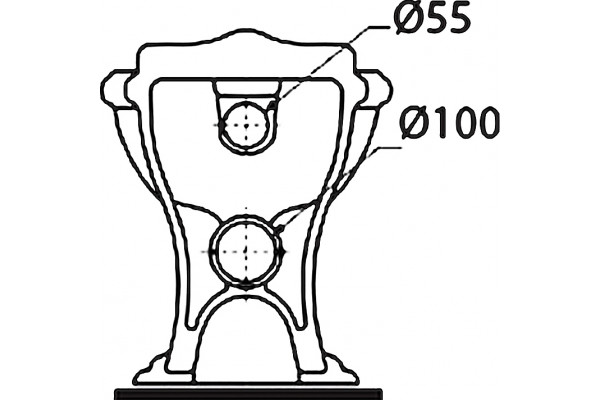 Чаша для унитаза с высоким бачком Migliore Impero ML.IMP-25.311.BI, белый, овальный, 40x59 см