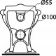 Чаша для унитаза с высоким бачком Migliore Impero ML.IMP-25.311.BI, белый, овальный, 40x59 см