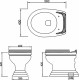 Чаша для унитаза с высоким бачком Migliore Milady ML.MLD-25.702.D2.PL, овальный, 40x56 см