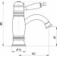 Смеситель Migliore Oxford ML.OXF-6362 Bi Br для раковины однорычажный, бронза