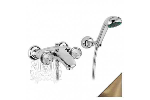 Смеситель Migliore Axo Swarovski ML.AXO-602F Br для ванны с душем, двухвентильный, бронза