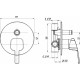 Смеситель Migliore Mercury ML.MRC-8772 Cr С ВНУТРЕННЕЙ ЧАСТЬЮ, для душа, однорычажный, хром