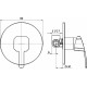 Смеситель Migliore Mercury ML.MRC-8730 Cr С ВНУТРЕННЕЙ ЧАСТЬЮ, для душа, однорычажный, хром