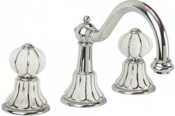Смеситель Migliore Olivia ML.OLV-5812.Bp.Cr для раковины двухвентильный,  в стиле ретро