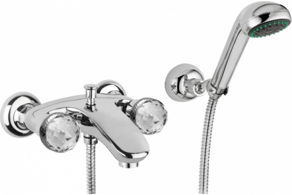 Смеситель Migliore Axo Swarovski ML.AXO-602F Cr для ванны с душем, двухвентильный, хром