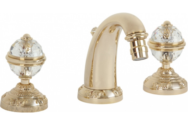 Смеситель Migliore Cristalia Swarovski ML.CRS-3725 Do для биде двухвентильный, золото