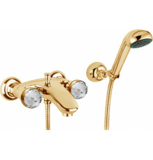 Смеситель Migliore Axo Swarovski 18505 для ванны с душем, двухвентильный, золото