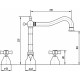 Смеситель Migliore Princeton ML.PRN-812 Br для раковины двухвентильный, бронза