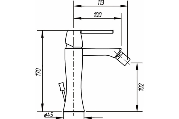 Смеситель Migliore Opera ML.OPR-6023 Cr для биде однорычажный, хром