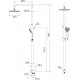 Душевая стойка Milardo Shower Set 3703F24M76 хром, штанга 114 см