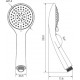 Душевая лейка Milardo Hand Shower 3803F87M18 хром, штанга 22.01 см