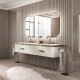 VITAGE milldue edition HILTON Тумба под раковину 900х549х317 мм. 1 ящик фурнитура Bronzo отделка стекло Riso acidato 5802.09/acidato.91