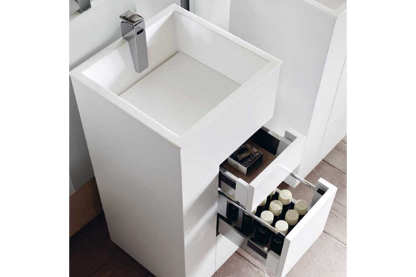 NOORTH milldue edition TOUCH Комплект мебели 410х400х880 мм. напольный 3 ящика слив в пол раковина Milltek белая матовая отделка Bianco матовый 2914.2.41