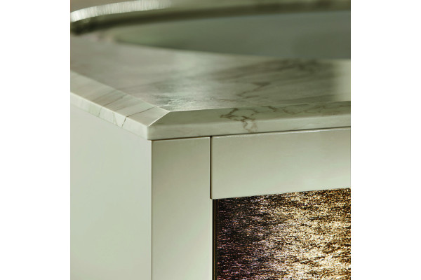 VITAGE milldue edition Ritz Основание для отдельностоящей ванны 2090х1250х615 мм. цоколь сталь рама глянц лак Mandorla отделка стекло Golden crash 1818.76.113.98