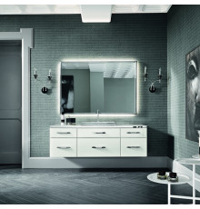 VITAGE milldue edition Зеркало DIAMOND 144хh110см со светодиодной подсветкой рамка сталь цвет: сталь