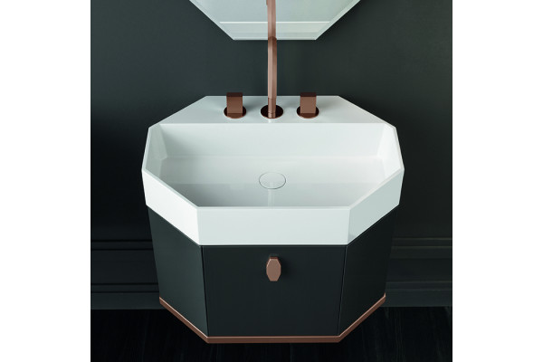 VITAGE milldue edition Dandy Боковая стенка 150х470х360 мм. для тумбы правая цвет глянцевый Grafite 7685.133.Dx