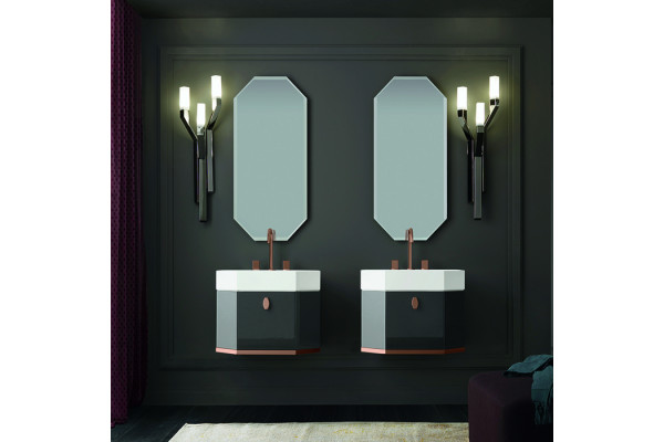 VITAGE milldue edition Dandy Боковая стенка 150х470х360 мм. для тумбы правая цвет глянцевый Grafite 7685.133.Dx