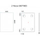 Зеркало Misty Неон 2 LED 60x80, сенсор на корпусе, прямоугольное, с подсветкой